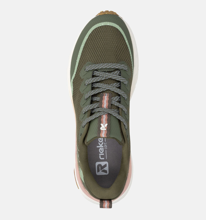Rieker Baskets en Vert kaki pour femmes (379953) - pour semelles orthop&eacute;diques