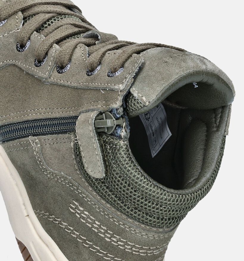 Kickers Kick90 Bottines en Vert kaki pour garçons (345512) - pour semelles orthopédiques