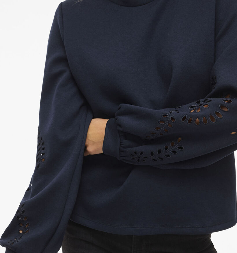 Vila Sandy Detail Donkerblauwe Sweater voor dames (368091)