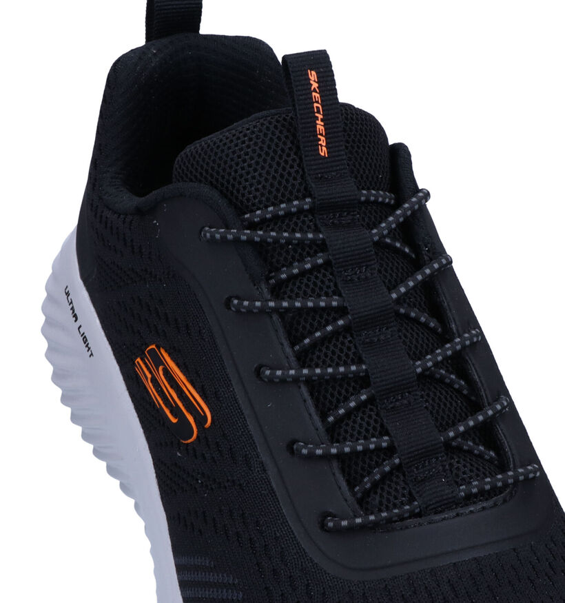 Skechers Bounder Interead Zwarte Slip-on Sneakers in stof (328115)