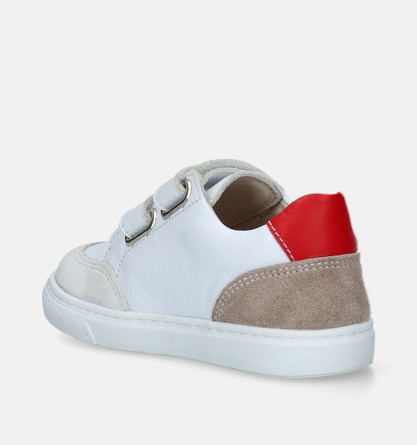 Milo & Mila Chaussures à scratch en Blanc pour garçons (340005) - pour semelles orthopédiques