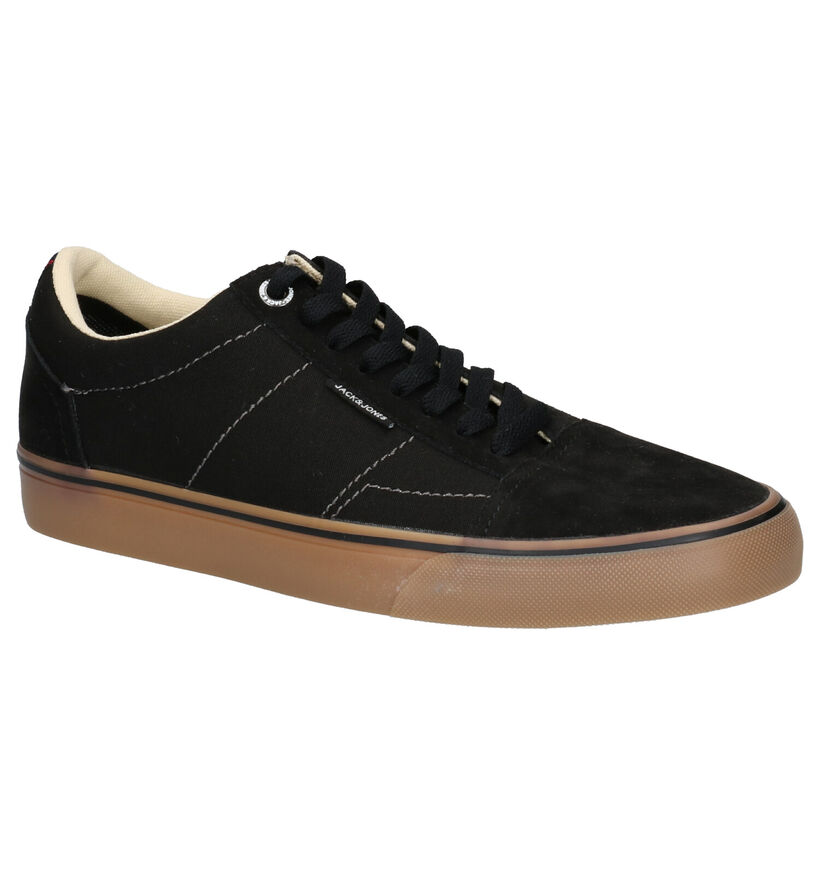 Jack & Jones Dax Zwarte Veterschoenen in daim (256072)