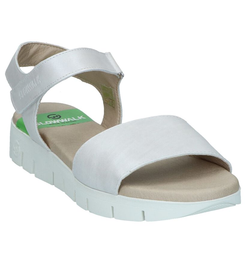 Slowwalk Sandales &agrave; talons en Gris clair en cuir (248854)