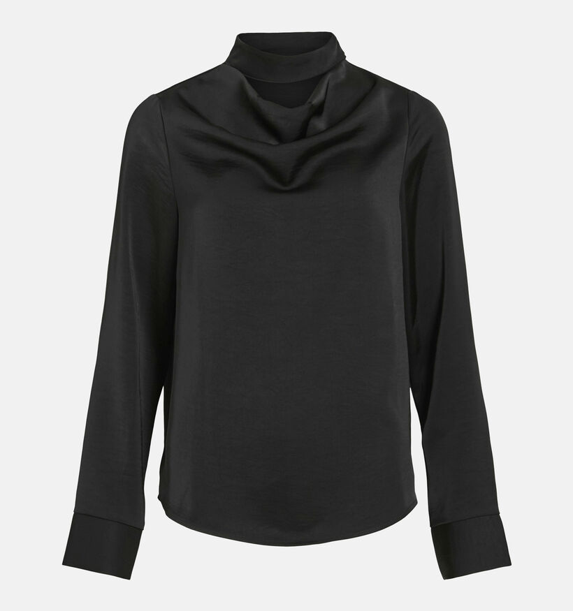 Vila Fadia Draped Blouse en Noir Vila Fadia Draped Blouse en Noir pour femmes (366670)