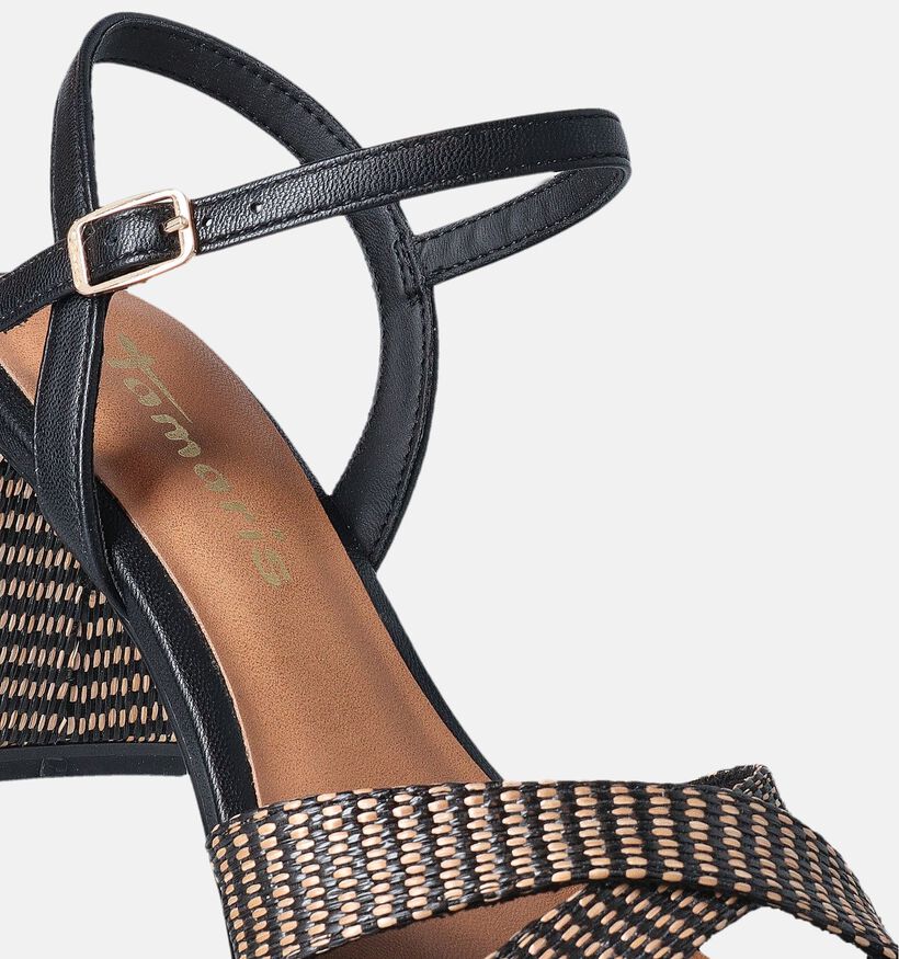 Tamaris Zwarte Sandalen met Blokhak voor dames (354384)