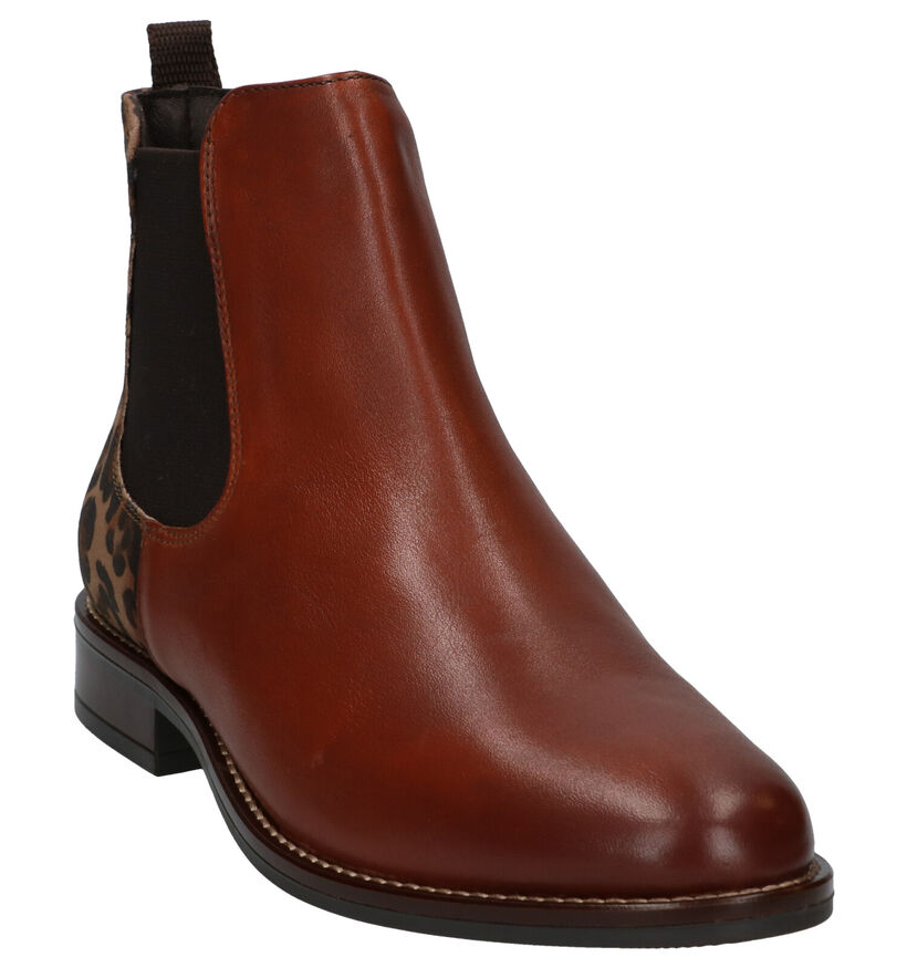 Gosh Cognac Enkellaarzen in daim (277841)