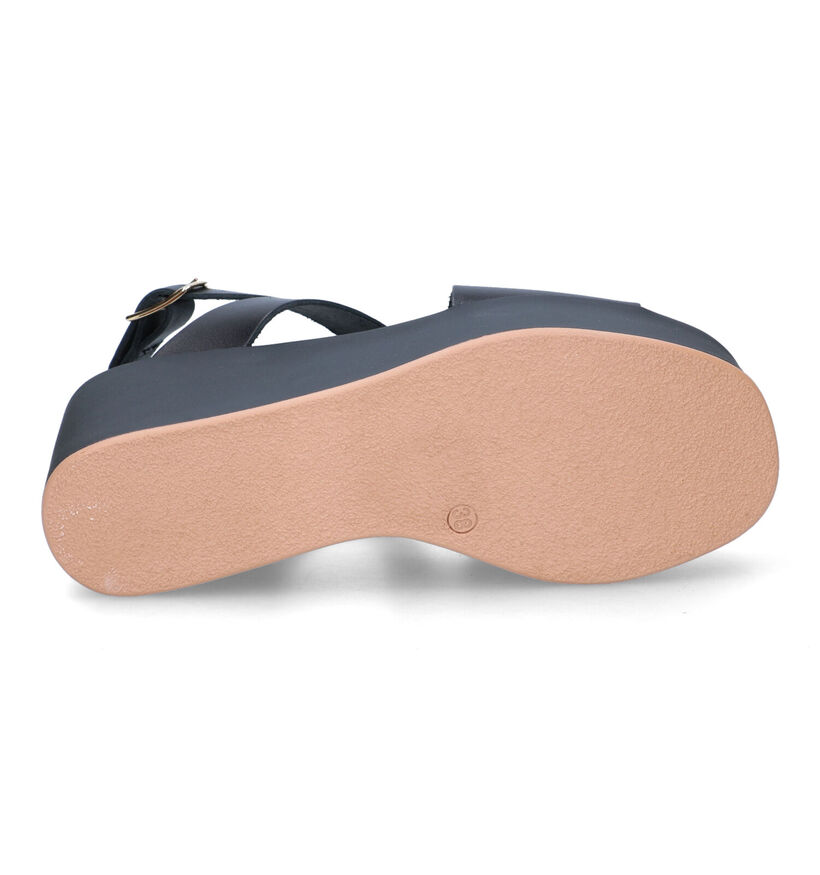 Sweet Lemon Ijox Sandales compensé en Noir pour femmes (342539)