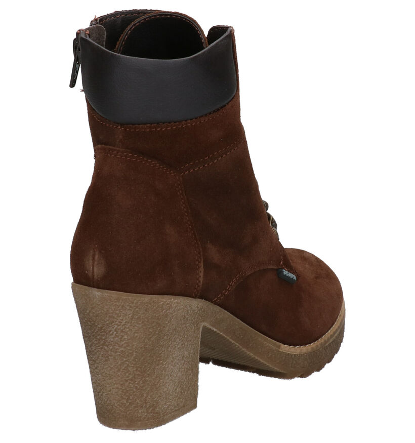 Scapa Bottillons à talons en Brun foncé en nubuck (259160)