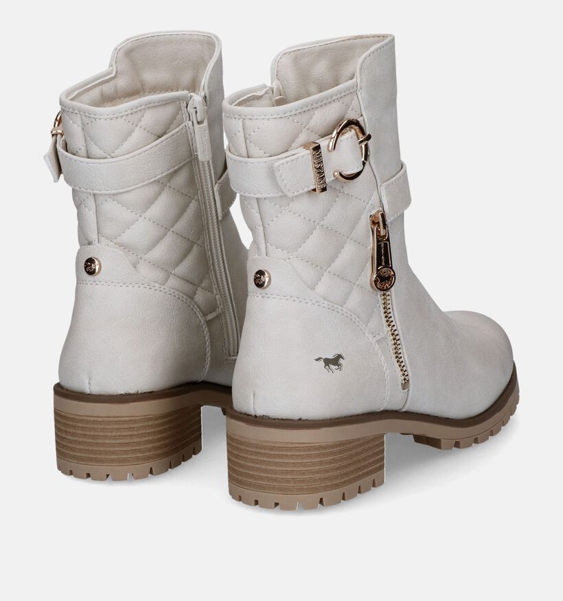 Mustang Bottines en Ecru pour femmes (316069)
