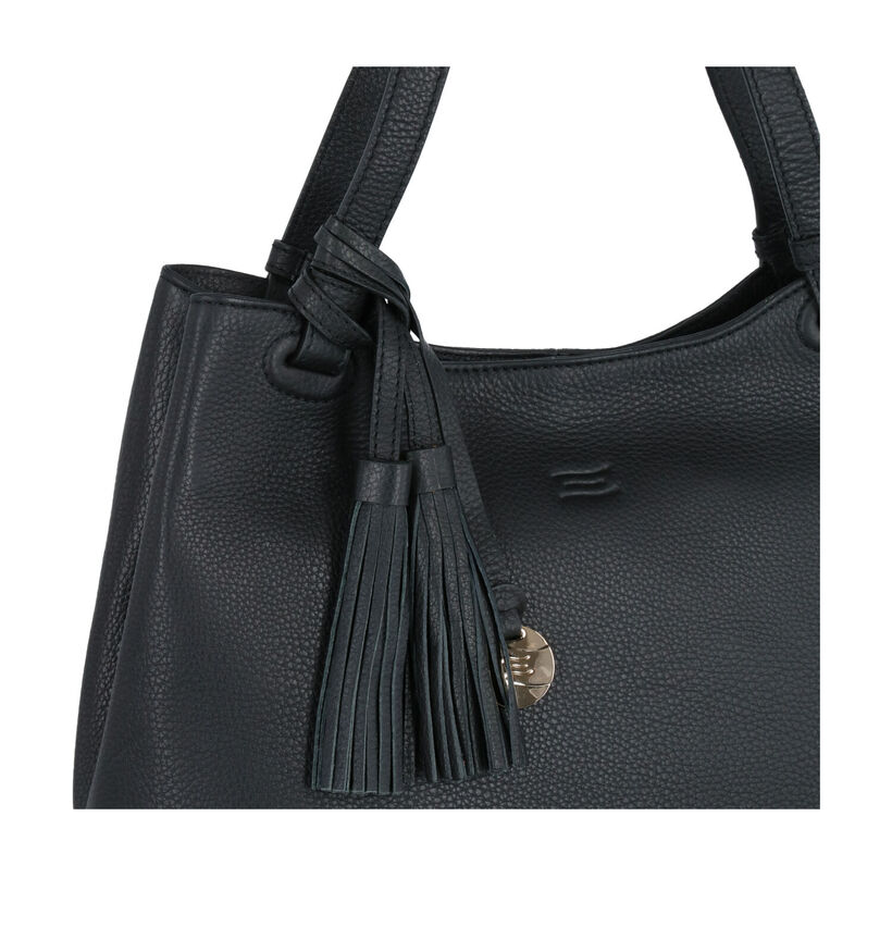 Crinkles Blauwe Schoudertas in leer (311196)