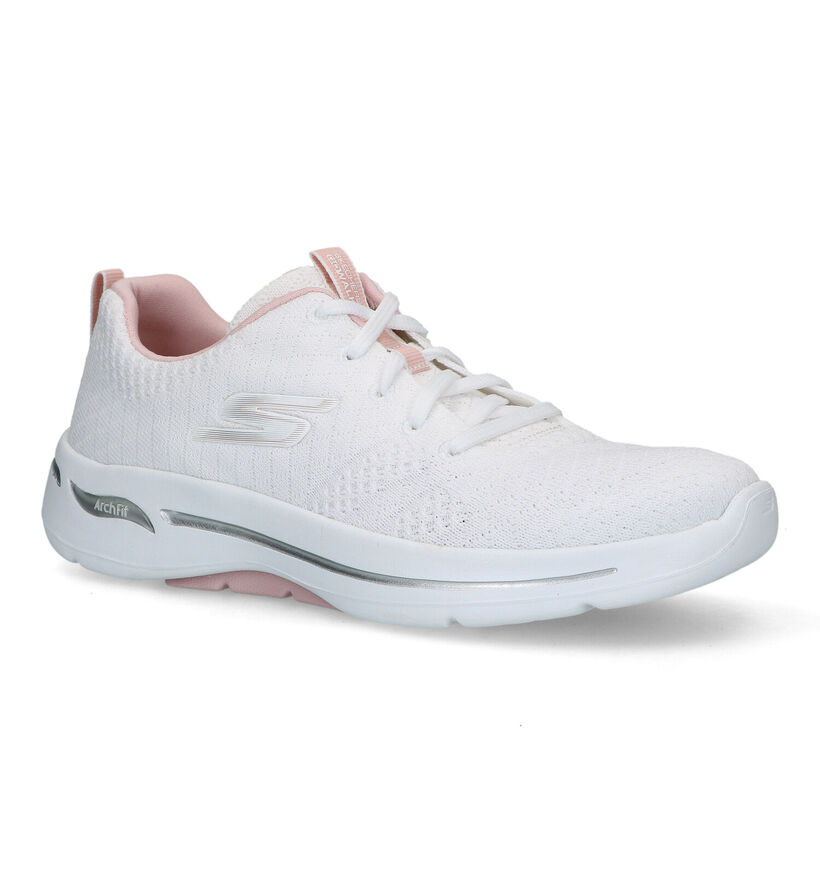 Skechers Go Walk Arch Fit Witte Sneakers voor dames (319365) - geschikt voor steunzolen