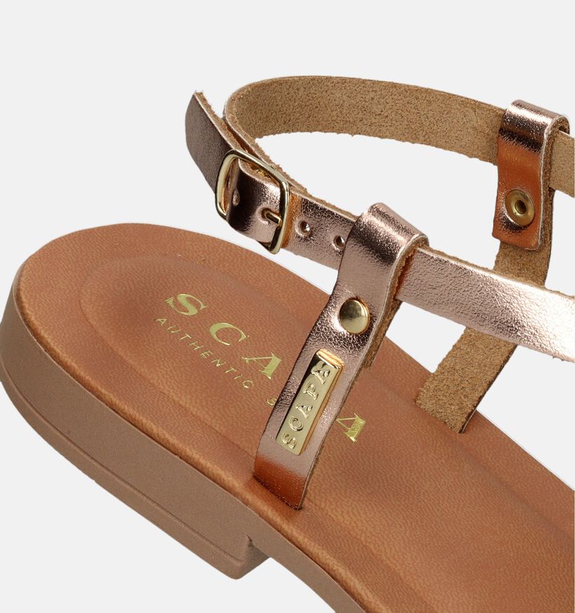 Scapa Gouden Platte sandalen voor dames (338560)