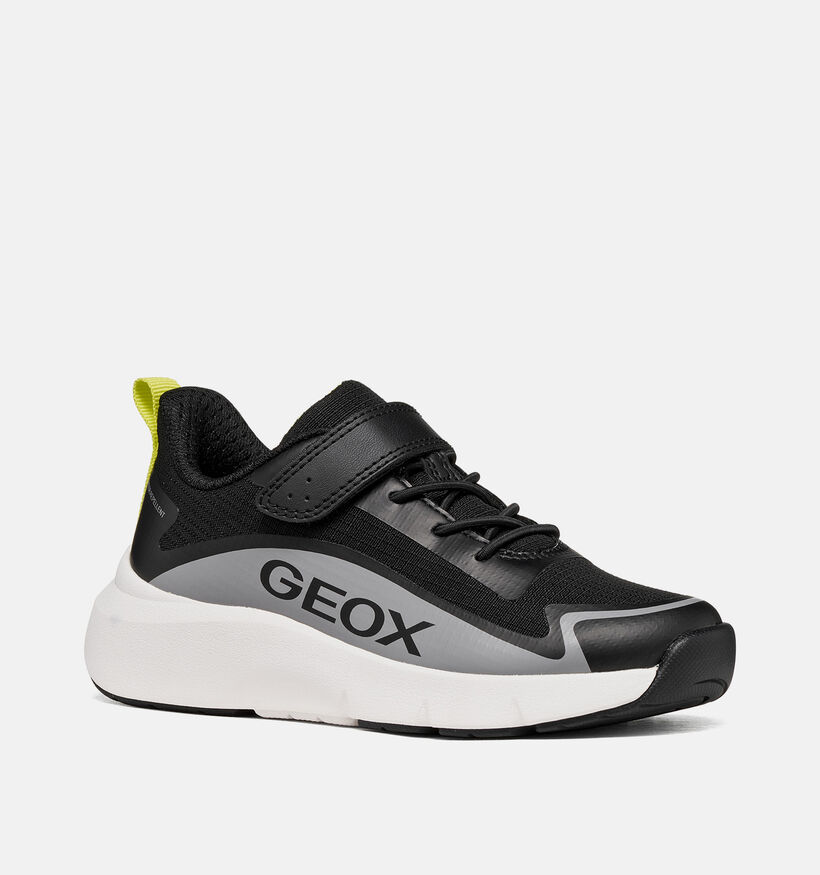 Geox Pro-Ran Boy Baskets basses en Noir pour gar&ccedil;ons (377723) - pour semelles orthop&eacute;diques