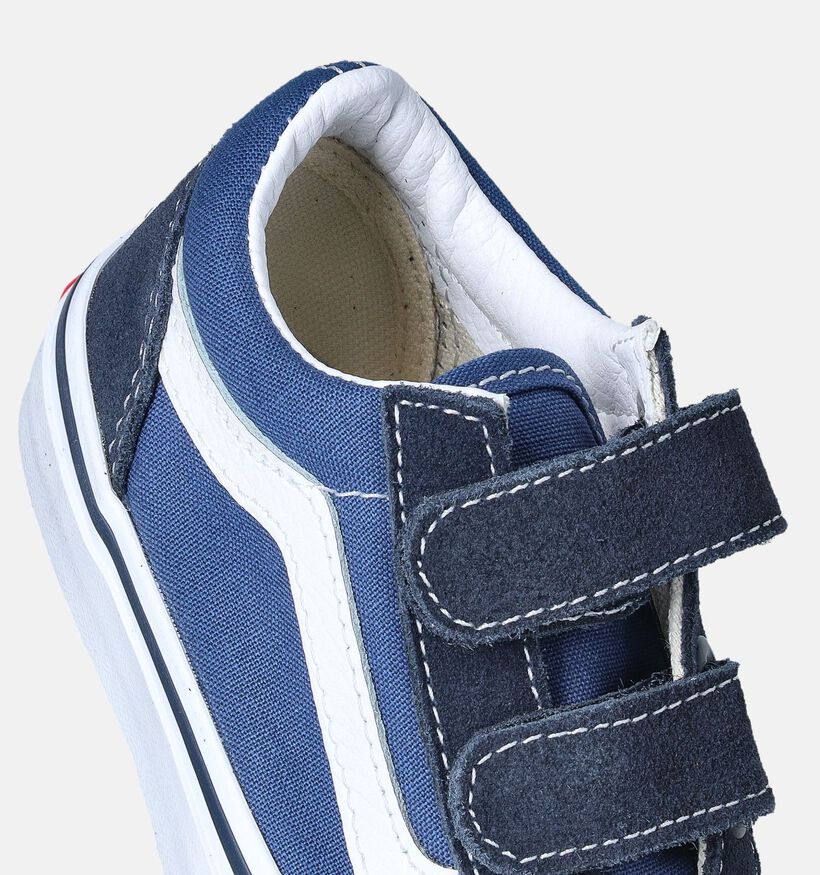 Vans Old Skool Baskets de skate en Bleu pour filles, garçons (351459)