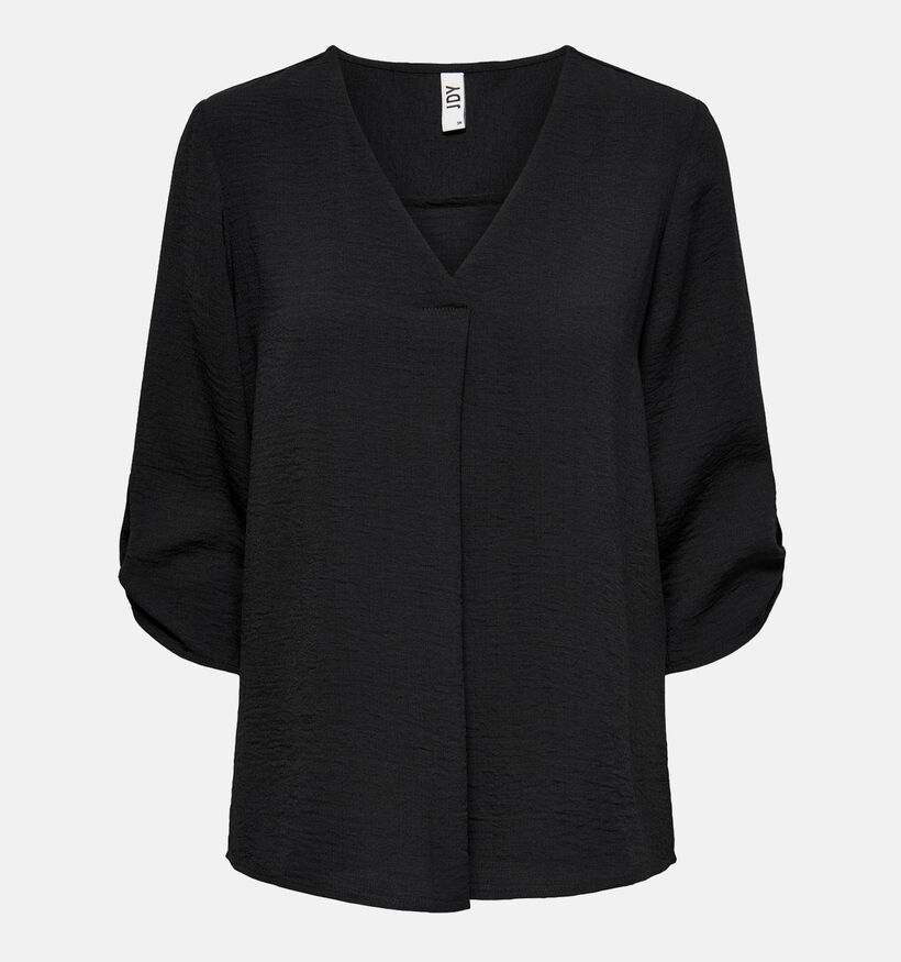 JDY Divya Life Zwarte Blouse met Halflange Mouwen JDY Divya Life Zwarte Blouse met Halflange Mouwen voor dames (359926)