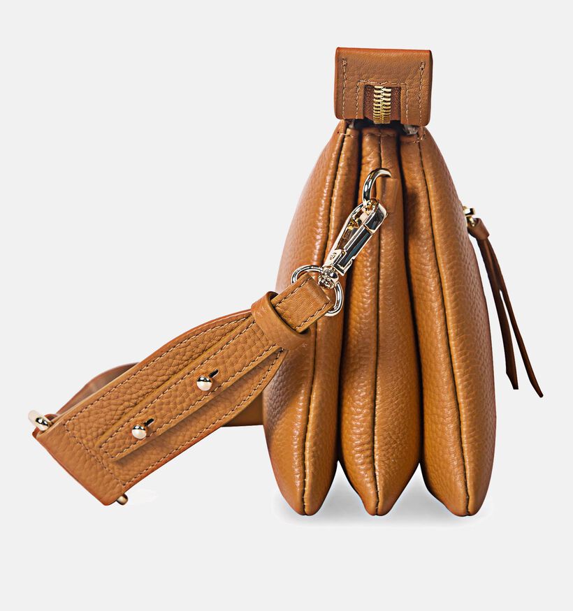 Crinkles Sac porté croisé en Camel pour femmes (342311)
