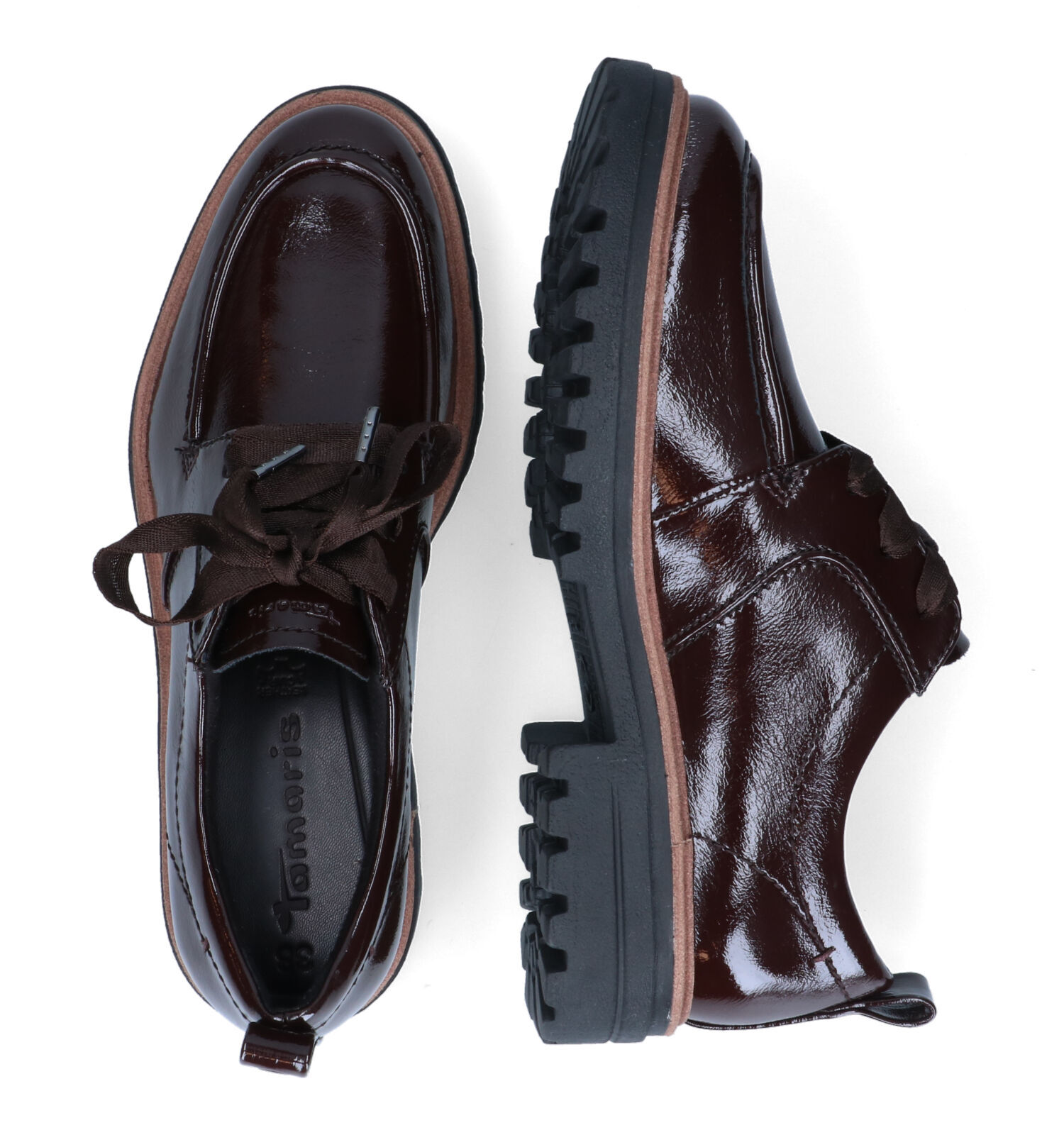 Chaussures lacets marron