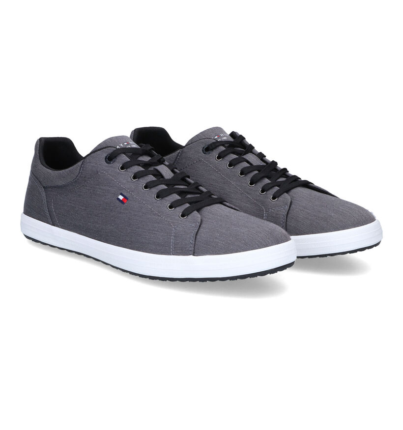 Tommy Hilfiger Essential Chambray Baskets en Gris pour hommes (304045) - pour semelles orthopédiques