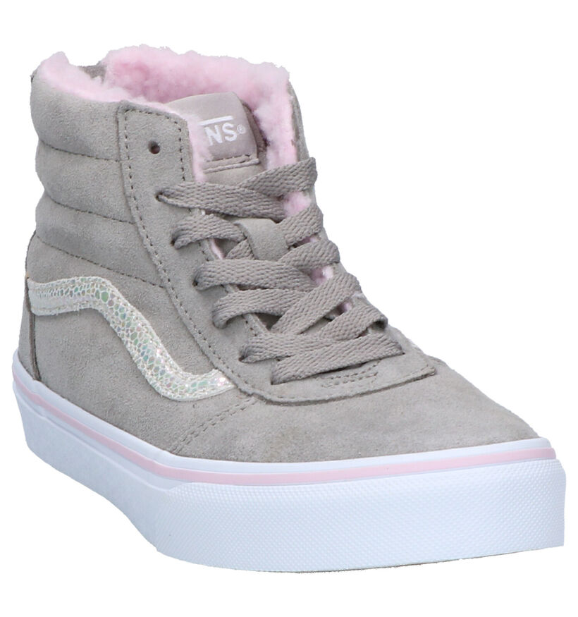 Vans Ward Hi Baskets de Skate en Gris en daim (264179)