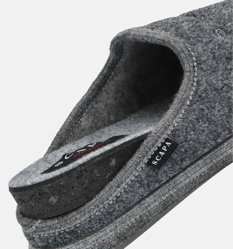 Scapa Grijze Open Pantoffels voor heren (364134) - geschikt voor steunzolen