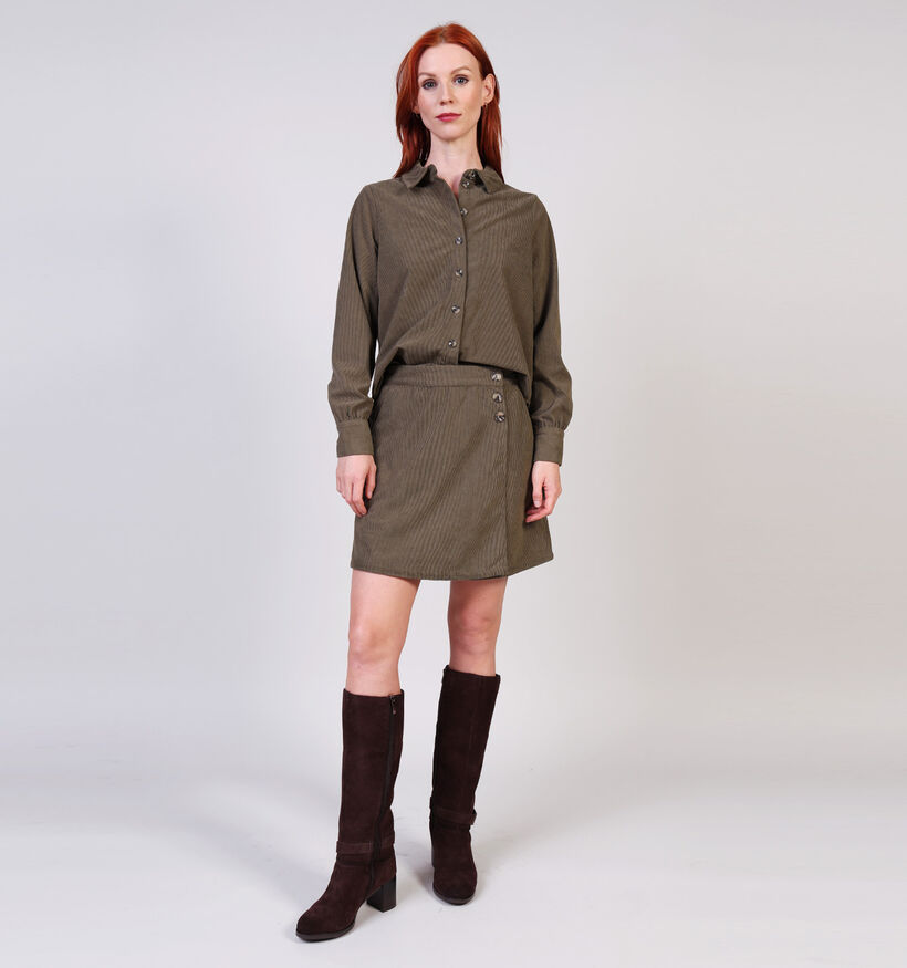 Vero Moda Elly Kakigroene Overslagrok voor dames (364541)
