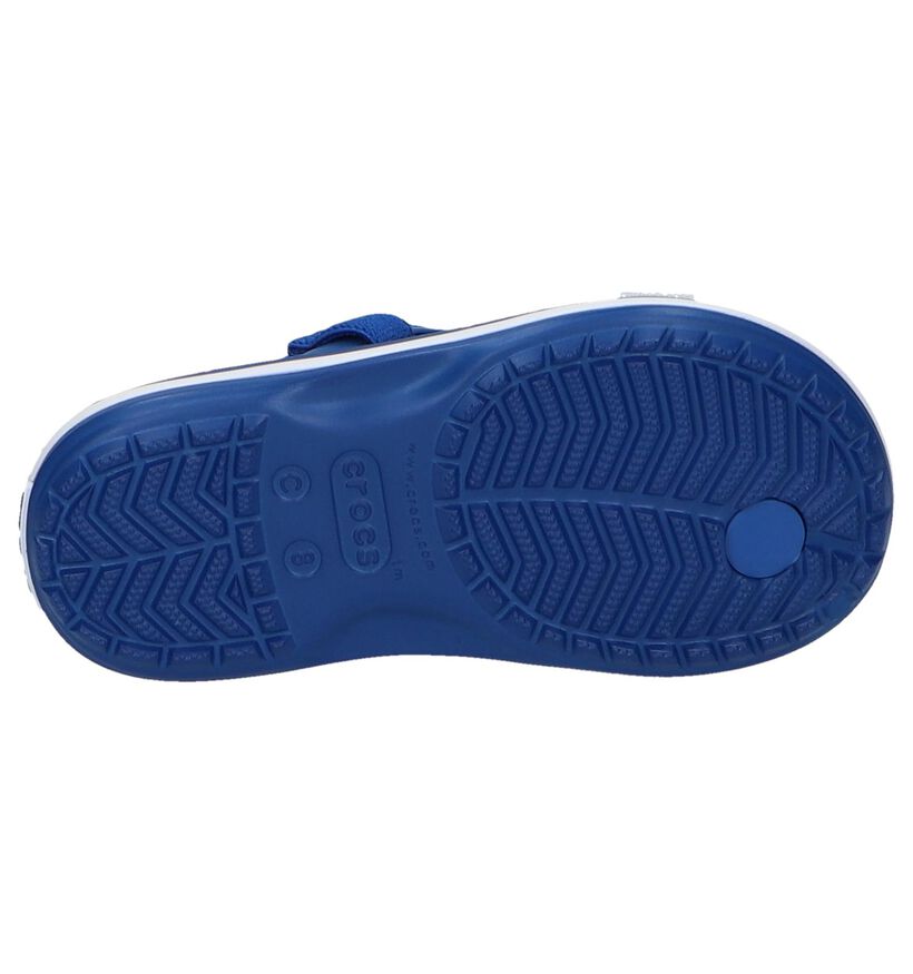 Blauwe Teenslippers Crocs Crocband Strap Flip K, , pdp