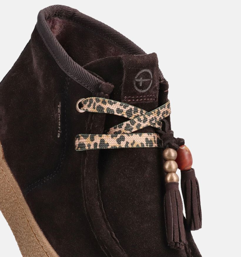 Tamaris Boots en Brun fonc&eacute; pour femmes (376728) - pour semelles orthop&eacute;diques