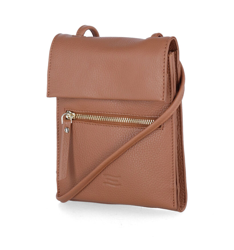 Crinkles Sac porté croisé en Camel pour femmes (342316)