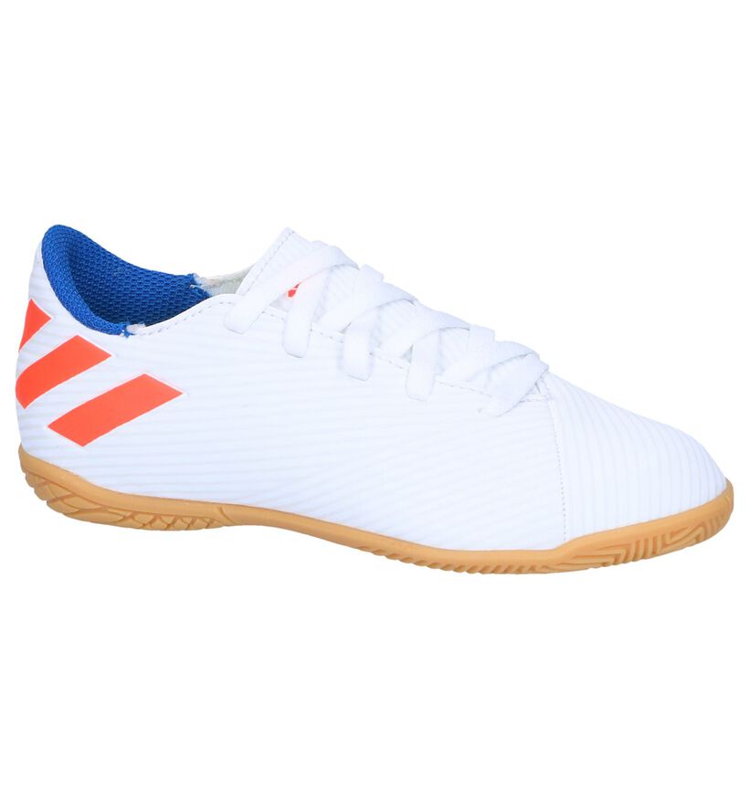 adidas Nemiziz Messi Chaussures de Foot pour Intérieur en Blanc en simili cuir (251622)