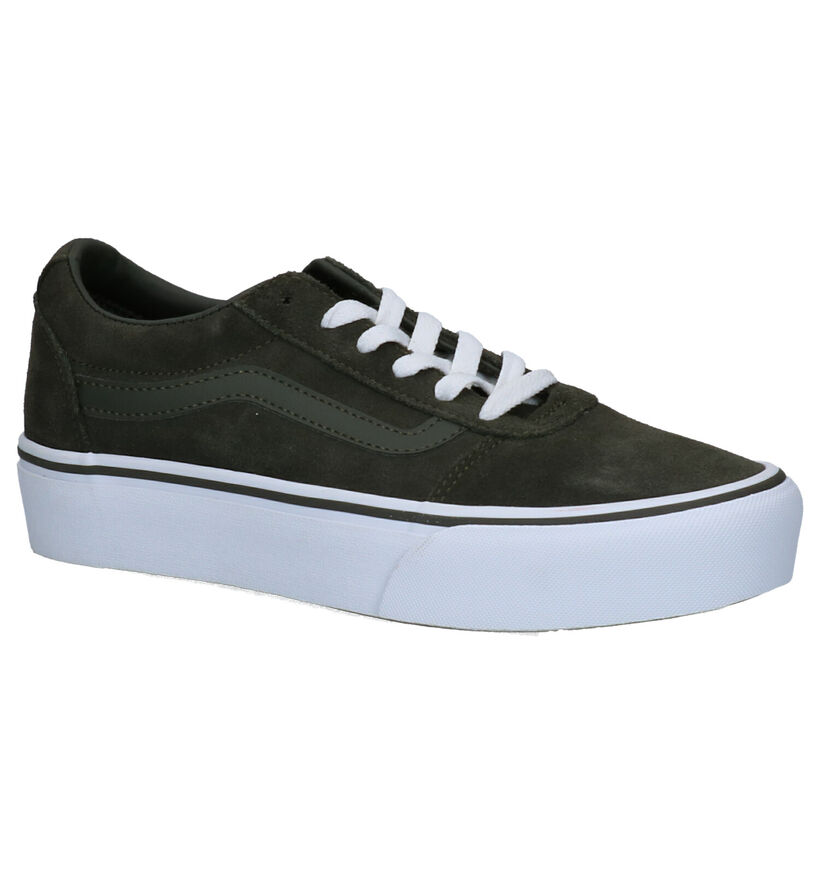 Vans Ward Platform Baskets de skate en Noir pour femmes (328043)