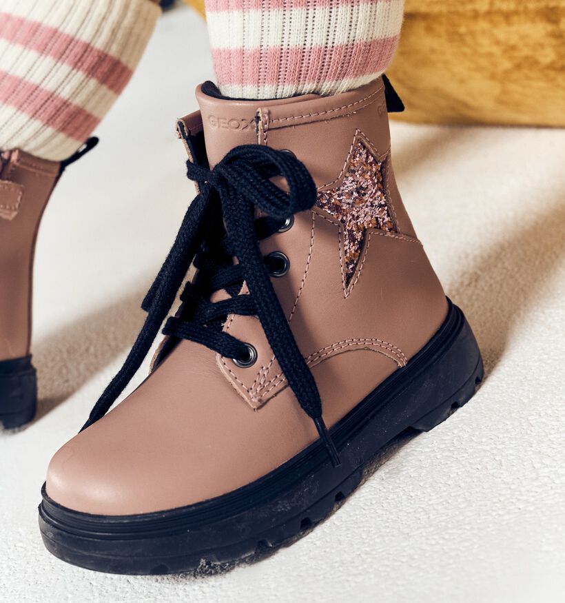 Geox Kiddartah Chaussures hautes en Rose pour filles (361936) - pour semelles orthopédiques