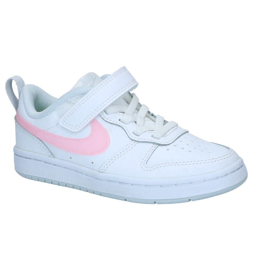 Nike Court Borough Low Witte Sneakers voor jongens, meisjes (302140)