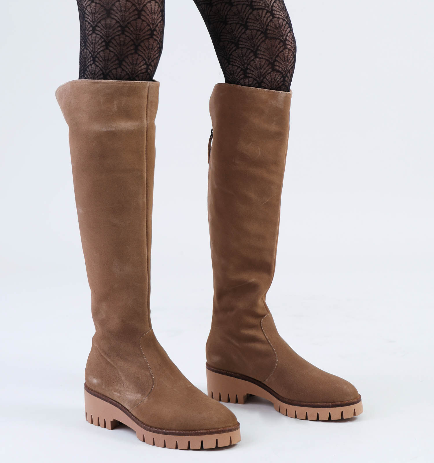 Jhay Beige Lange laarzen Dames Laarzen Online op TORFS.BE