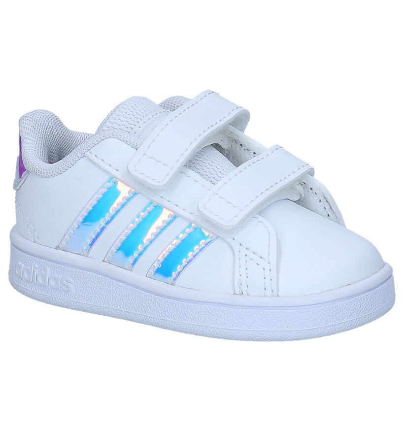 adidas Grand Court I Witte Sneakers in kunstleer (311536)