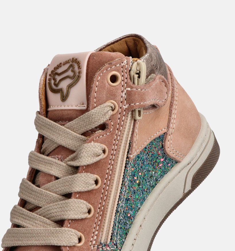 STONES and BONES Dalis Roze Veterschoenen voor meisjes (361974) - geschikt voor steunzolen