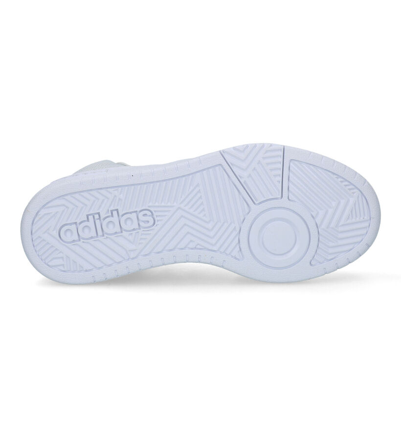 adidas Hoops 3.0 Mid Zwarte Sneakers in kunstleer (316561)