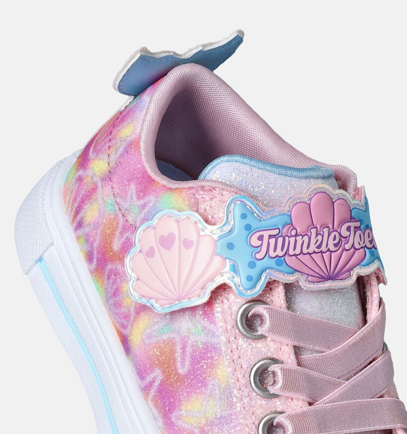 Skechers Twinkle Sparks Underwater Magic Baskets en Rose pour filles (352304)