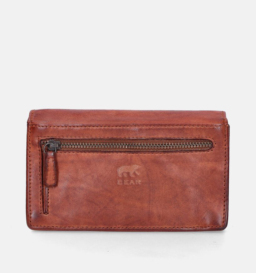 Bear Design Porte-monnaie zipp&eacute; en Cognac pour femmes (375833)