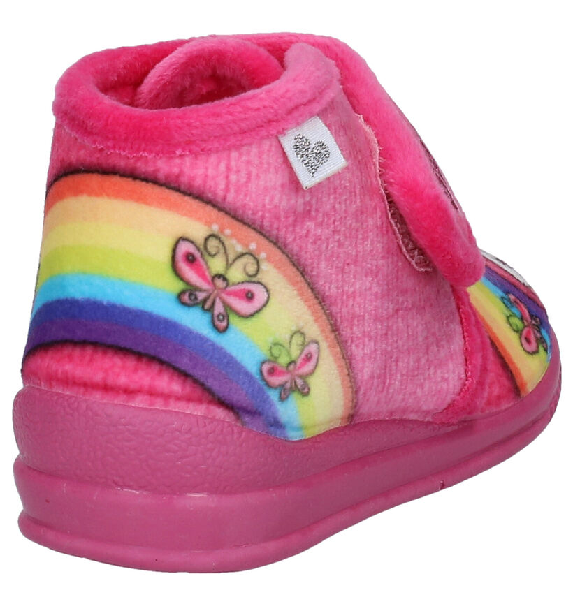 Milo & Mila Roze Pantoffels in stof (278463)