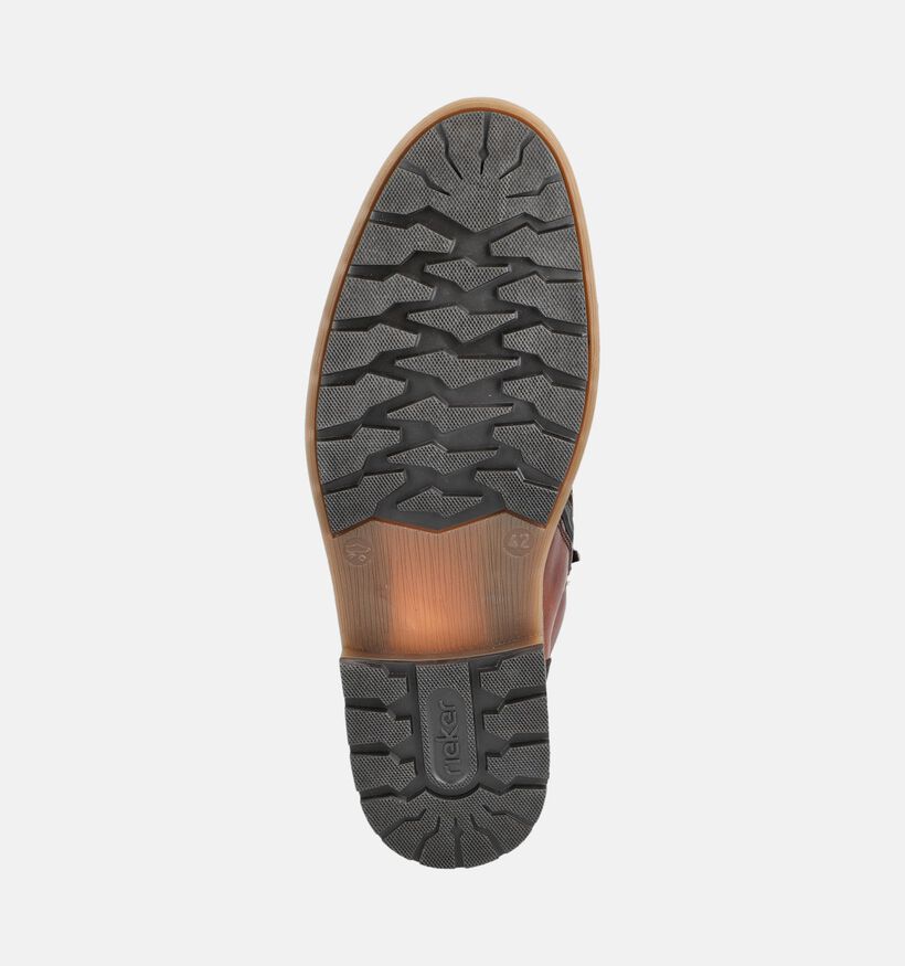 Rieker Boots &agrave; lacets en Cognac pour hommes (376511) - pour semelles orthop&eacute;diques