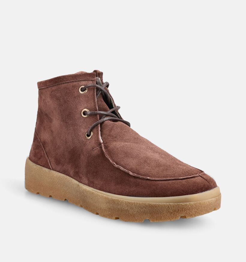 Think! Creps Boots &agrave; lacets en Marron pour femmes (381355) - pour semelles orthop&eacute;diques