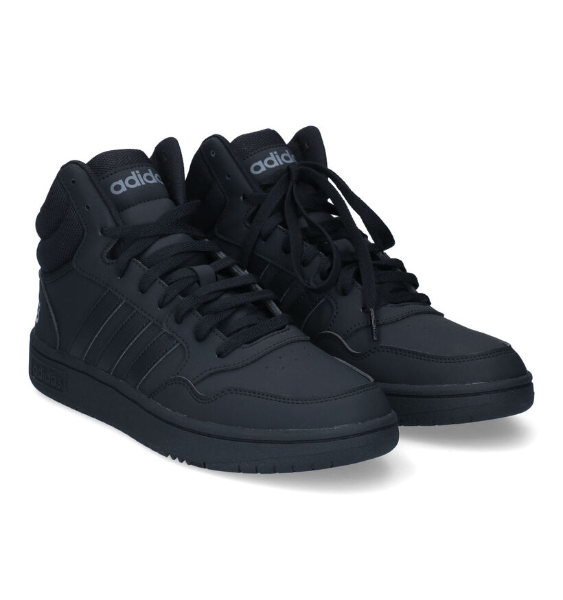 adidas Hoops 3.0 Mid Baskets en Noir pour hommes (326291)