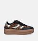 Posh by Poelman Zwarte Plateau sneakers voor dames (347774) - geschikt voor steunzolen
