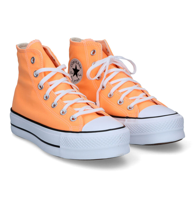 Convers Chuck Taylor All Star Lift Platform Baskets en Orange pour femmes (320409)