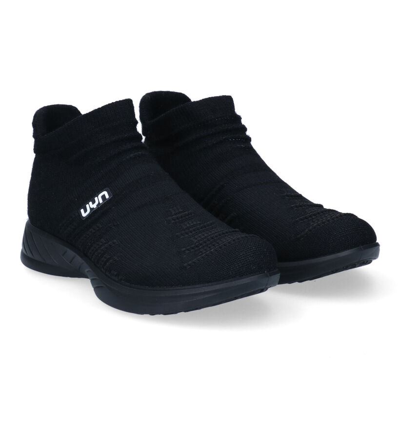 UYN X-Cross Black Sole Zwarte Sneakers voor dames (303139) - geschikt voor steunzolen