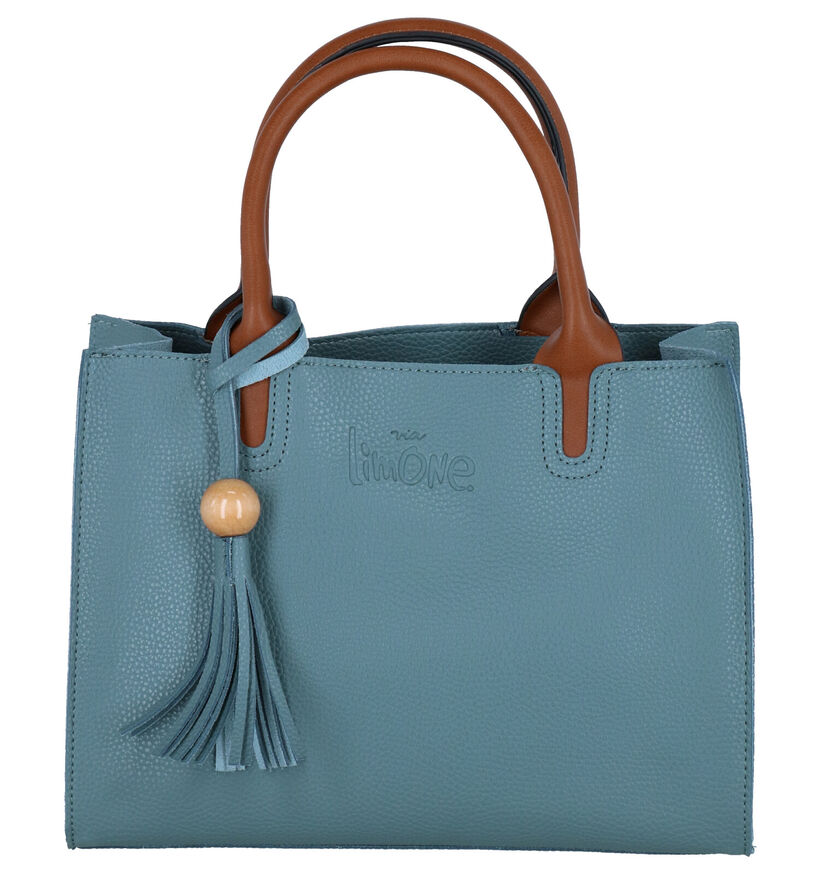 Via Limone Turquoise Handtas in leer (298967)