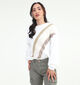 Pieces Milo Pull en tricot en Blanc pour femmes (332334)