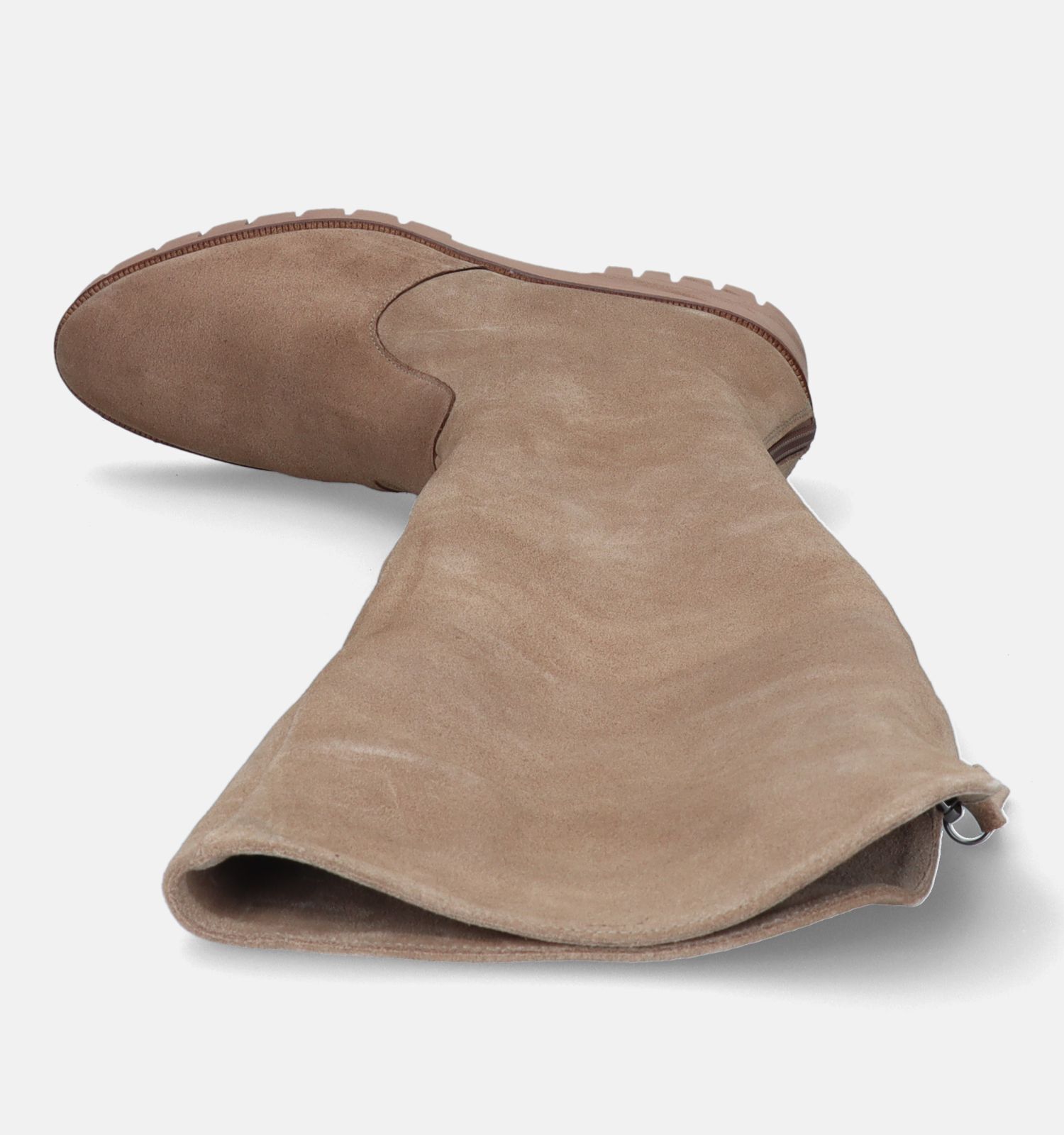 Beige sales lange laarzen