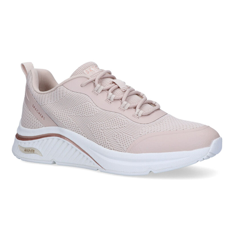 Skechers Arch Fit S-Miles Baskets en Rose pour femmes (325455) - pour semelles orthopédiques