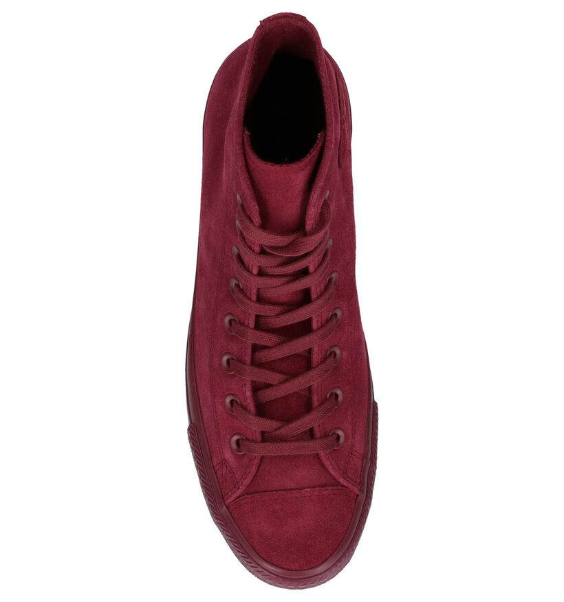 Converse Chuck Taylor All Star Baskets hautes en Bordeaux en nubuck (236335)